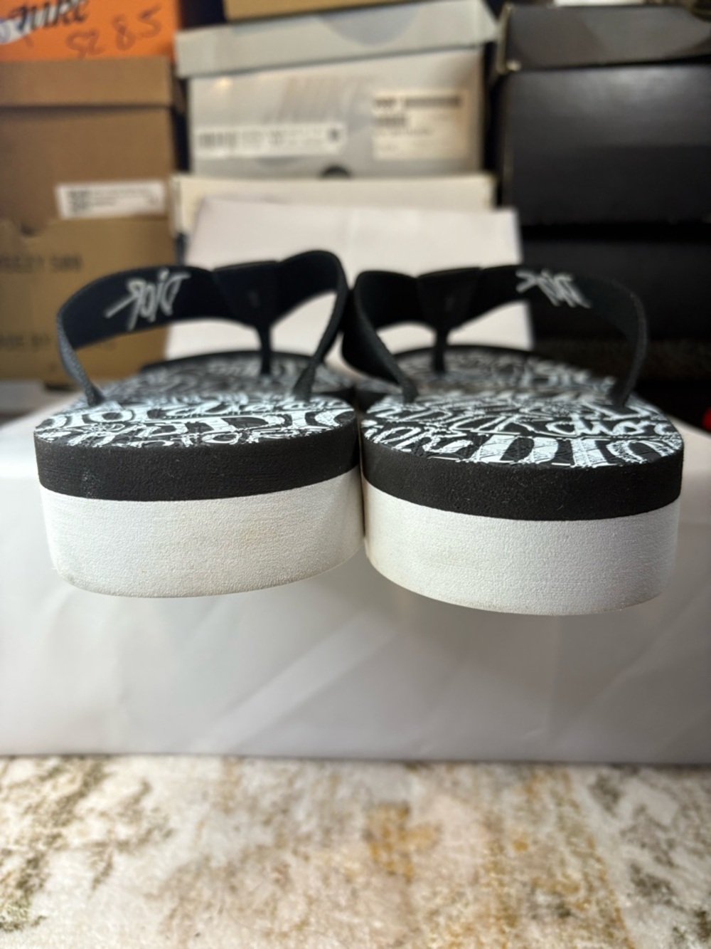 Size 41 - Dior x shawn stussy sandals 960 black / white - Picture 5 of 7